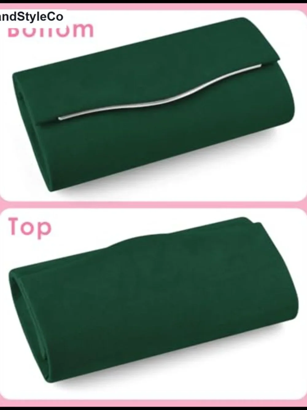 Women's Faux Suede Envelope Clutch Chain Evening Bag